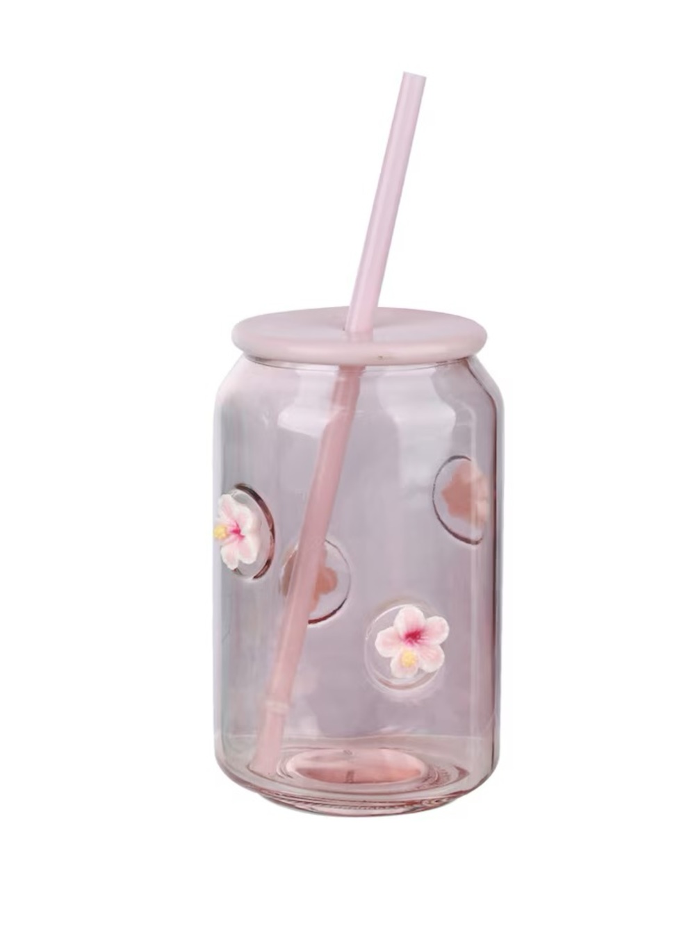NEW Viral Glass Tumbler - Pink Flower 🌺